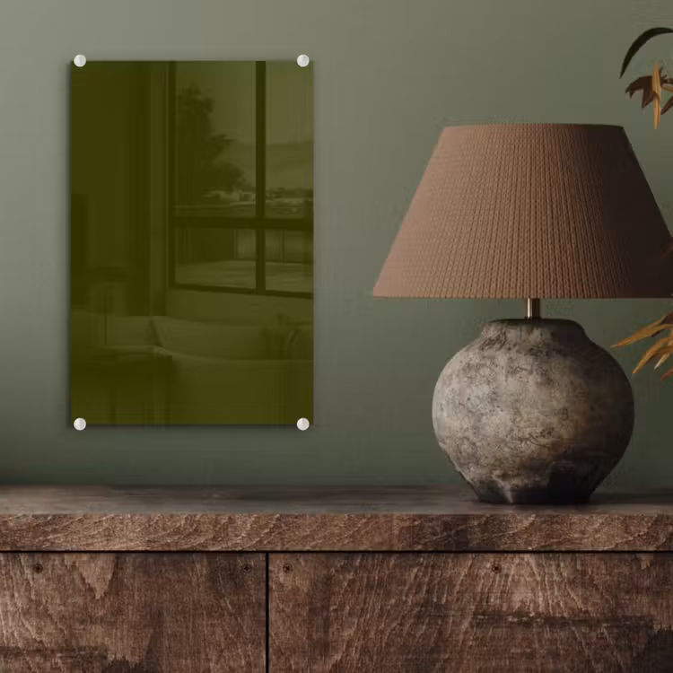 Glas schilderij - Dark - Olive - Groen — 4
