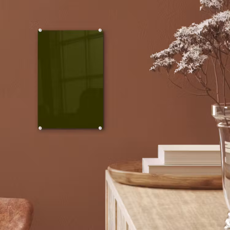 Glas schilderij - Dark - Olive - Groen — 6