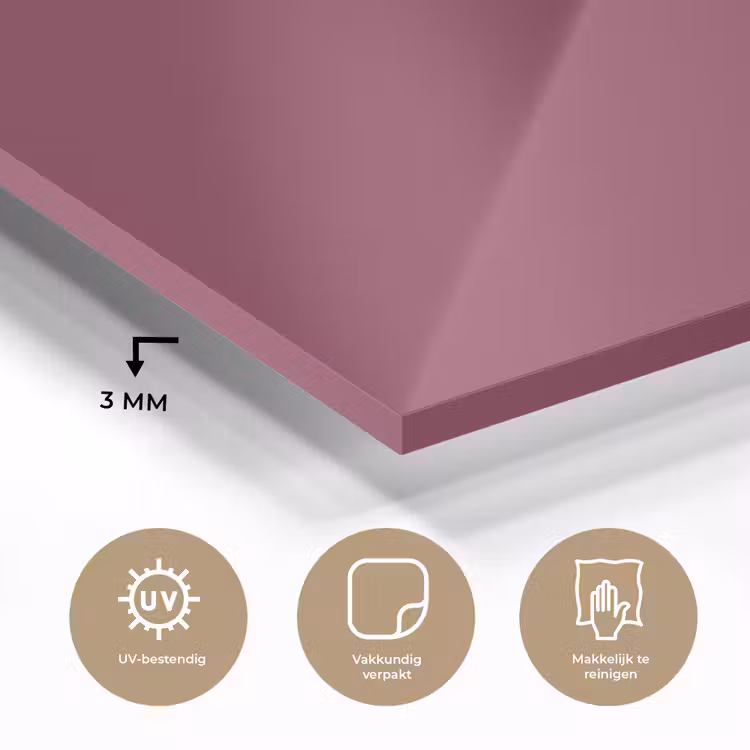Glas schilderij - Deep - Rasberry - Rood — 3