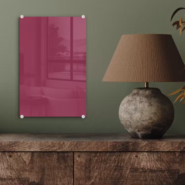 Glas schilderij - Deep - Rasberry - Rood — 4