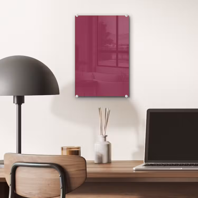Glas schilderij - Deep - Rasberry - Rood — 7