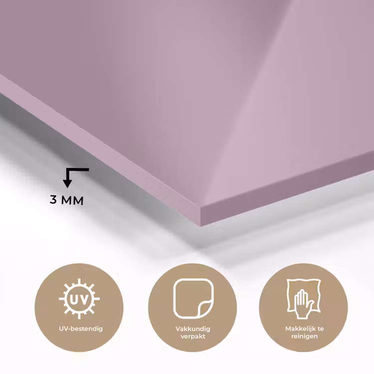 Glas schilderij - Lilac - Paars - Mauve — 3