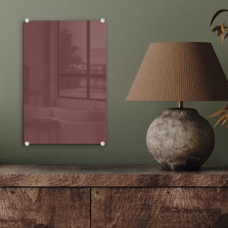 Glas schilderij - Velvet - Merlot - Rood — 4