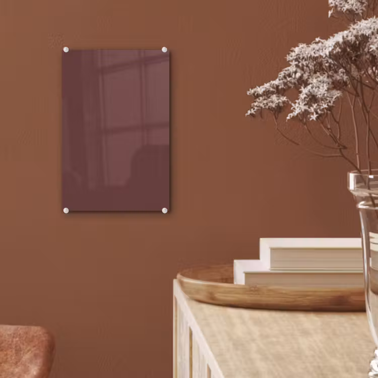 Glas schilderij - Velvet - Merlot - Rood — 6