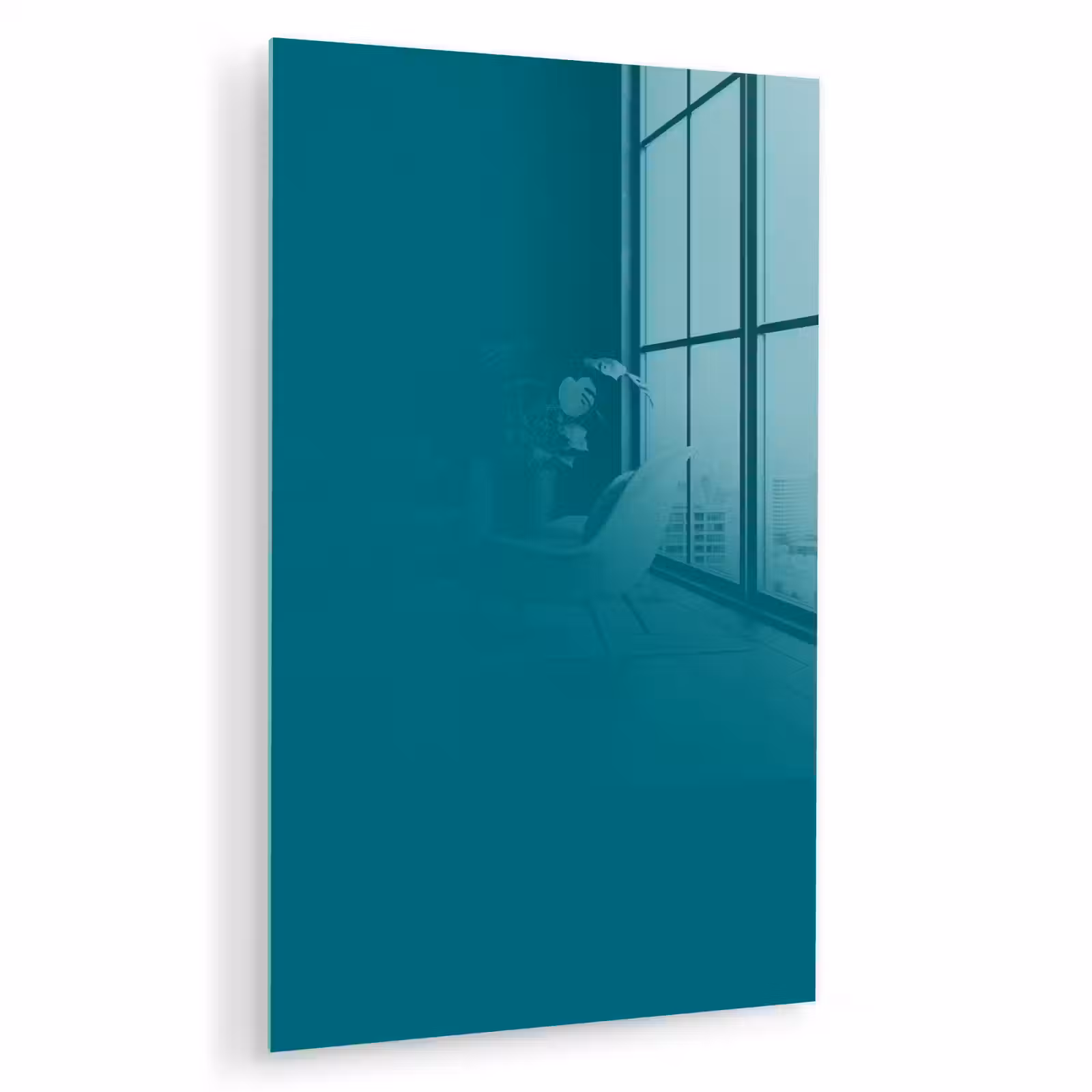 Glas schilderij - Tropical - Peacock - Blauw — 1