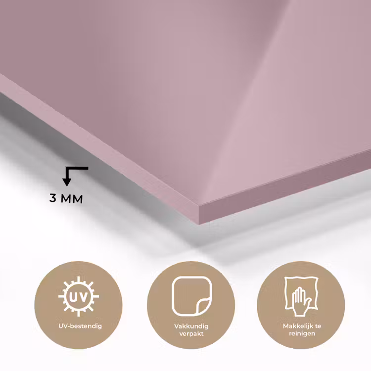 Glas schilderij - Dusty - Mauve - Paars — 3