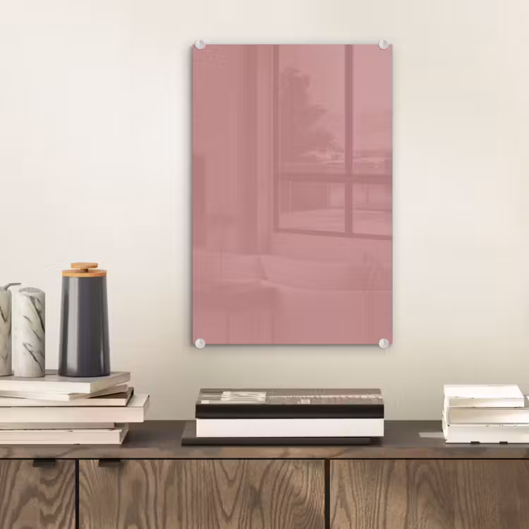 Glas schilderij - Dusty - Rose - Roze — 2