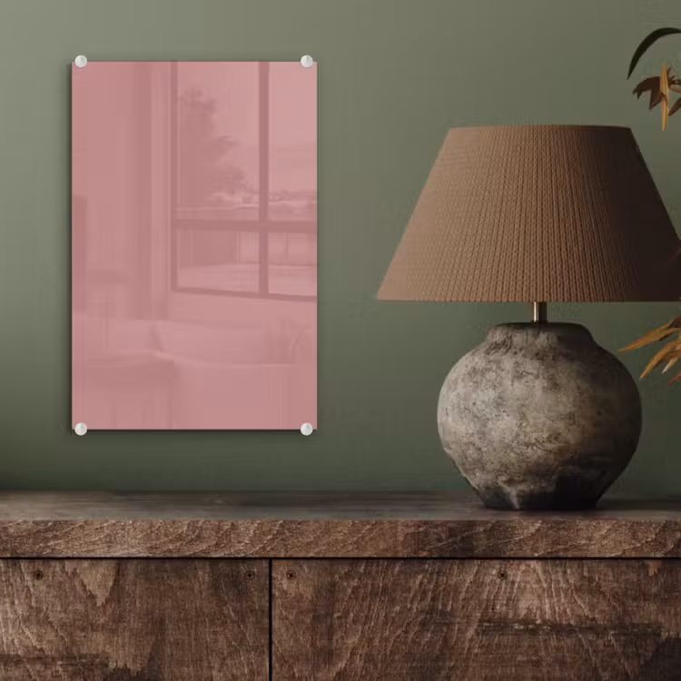 Glas schilderij - Dusty - Rose - Roze — 4