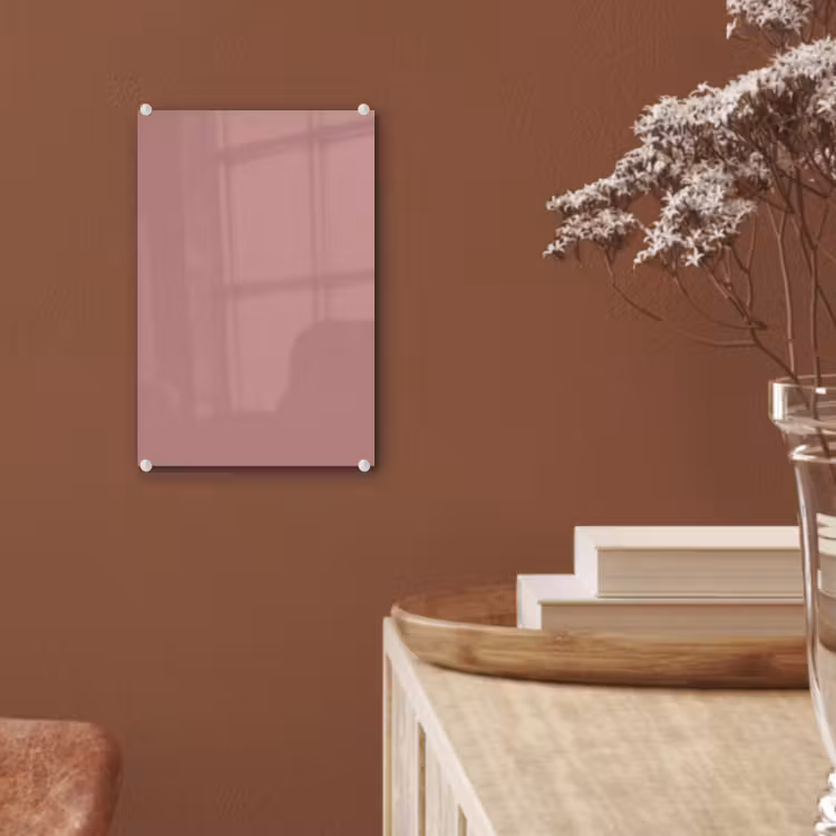 Glas schilderij - Dusty - Rose - Roze — 6