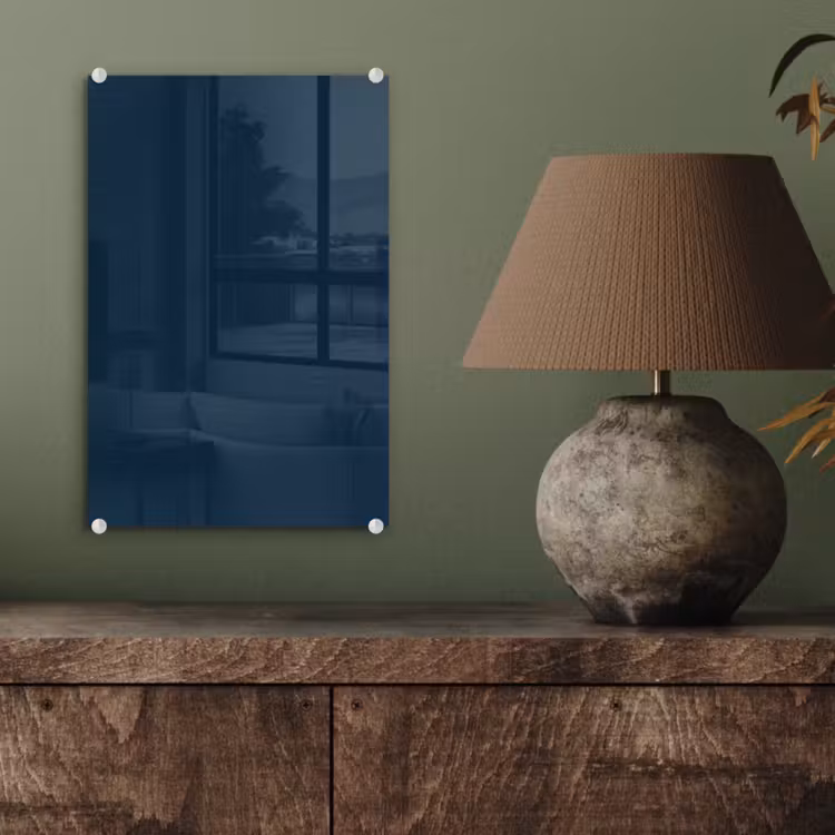 Glas schilderij - Midnight - Blue - Blauw — 4