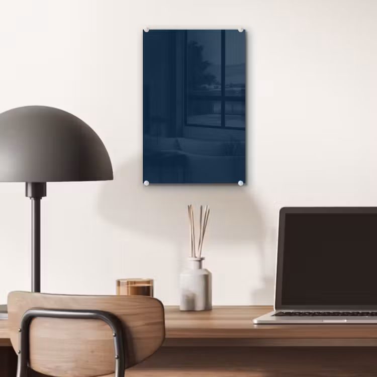 Glas schilderij - Midnight - Blue - Blauw — 7