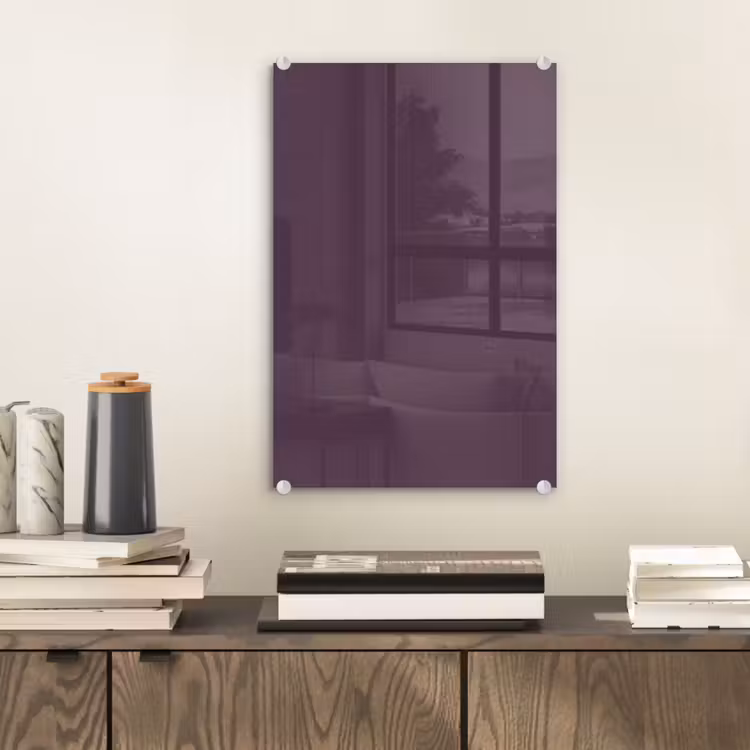 Glas schilderij - Midnight - Plum - Paars — 2