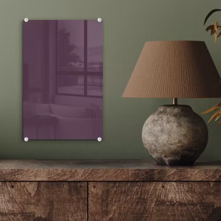 Glas schilderij - Midnight - Plum - Paars — 4