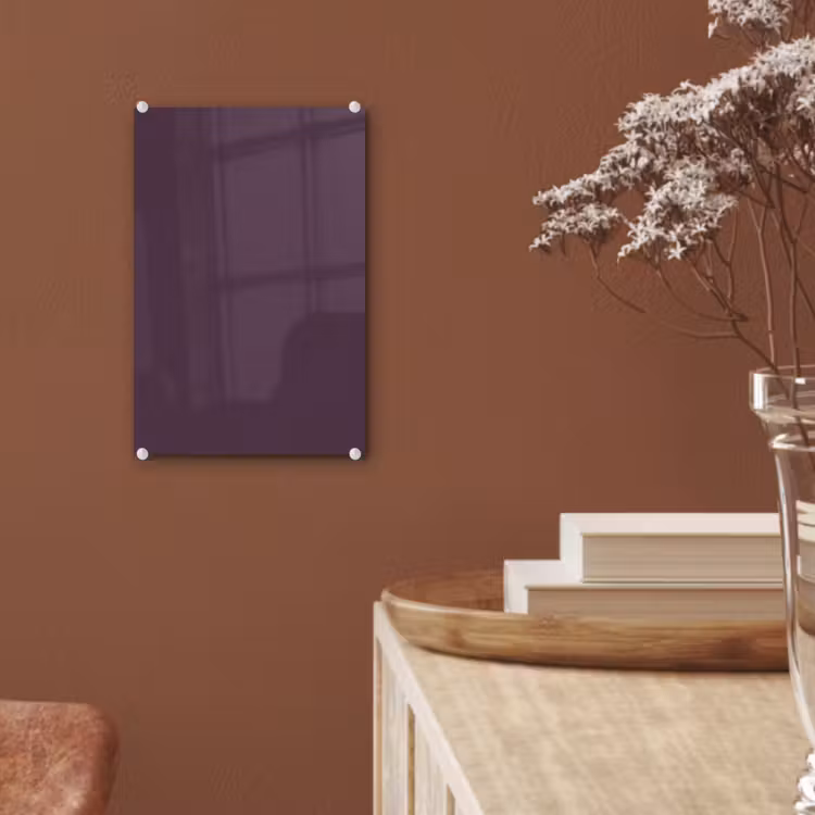 Glas schilderij - Midnight - Plum - Paars — 6