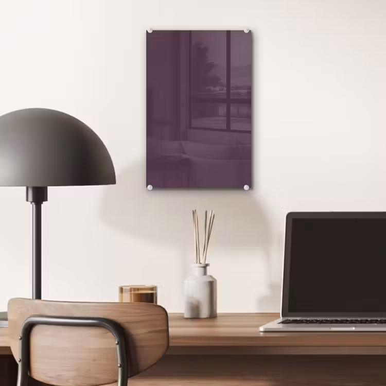 Glas schilderij - Midnight - Plum - Paars — 7