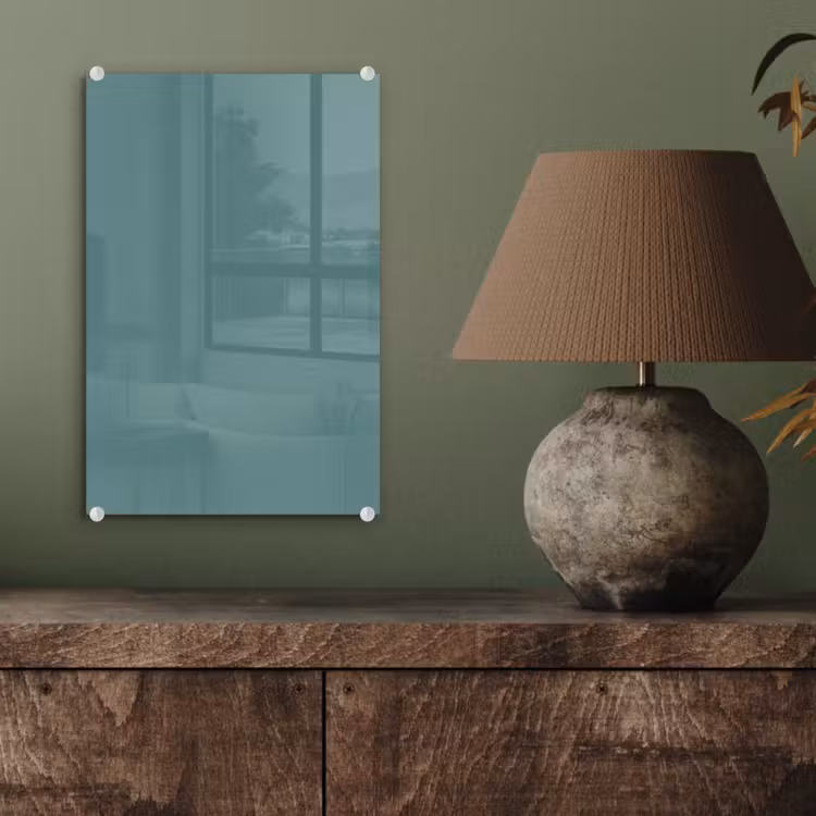 Glas schilderij - Serene - Teal - Blauw — 4