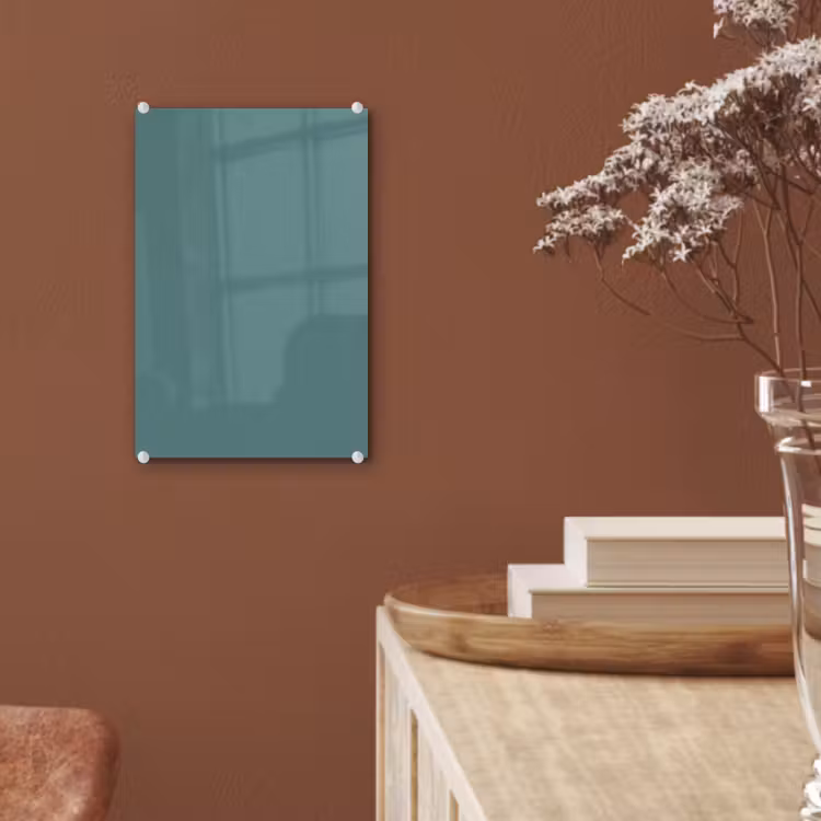 Glas schilderij - Serene - Teal - Blauw — 6