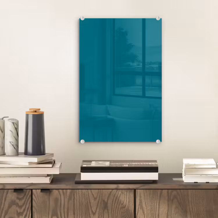 Glas schilderij - Tropical - Peacock - Blauw — 2