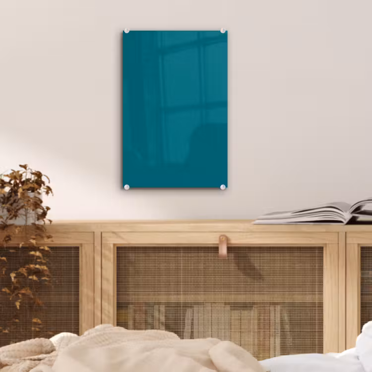 Glas schilderij - Tropical - Peacock - Blauw — 5
