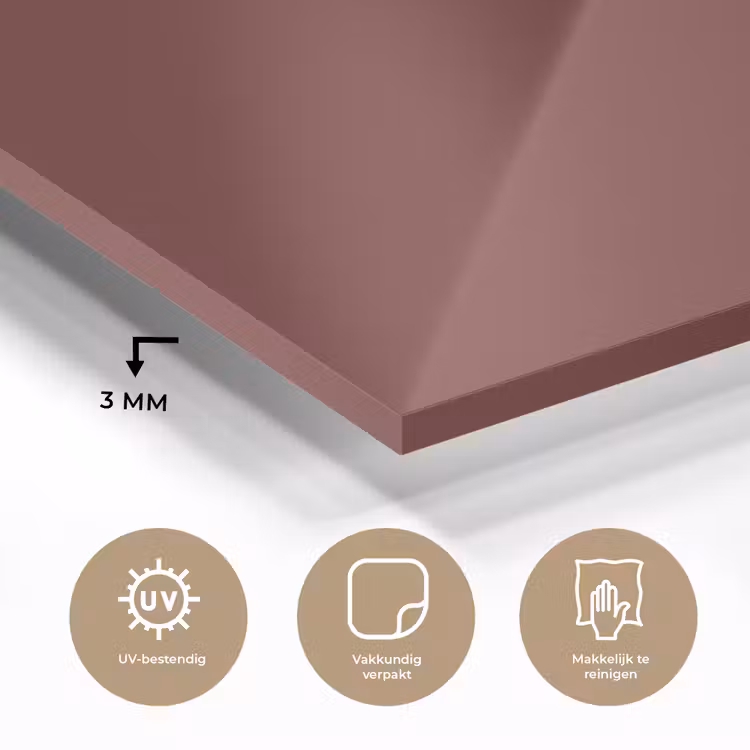 Glas schilderij - Valentine - Velvet - Rood — 3