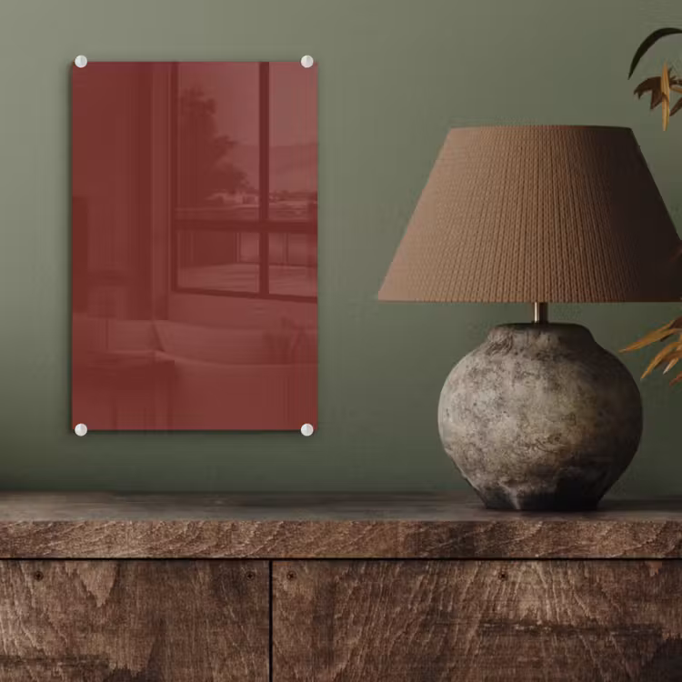 Glas schilderij - Valentine - Velvet - Rood — 4