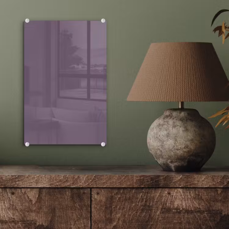 Glas schilderij - Velvet - Aubergine - Paars — 4