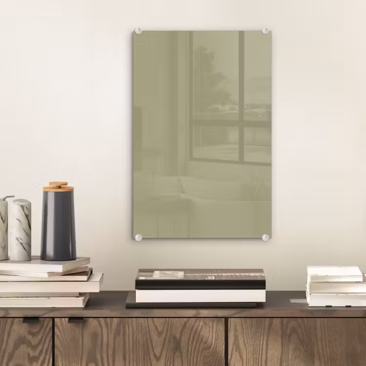 Glas schilderij - Vintage - Sage - Groen — 2