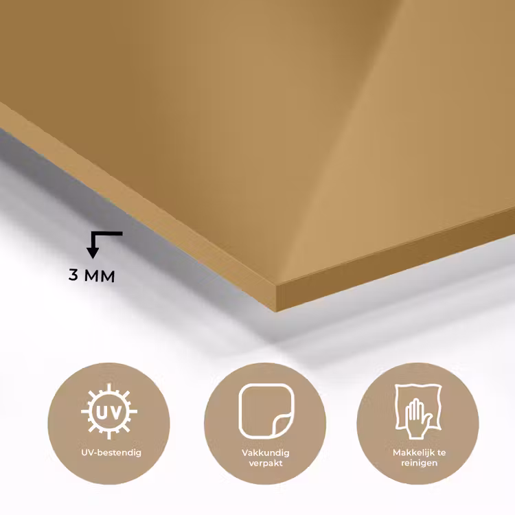 Glas schilderij - Ocre - Gold - Geel — 3