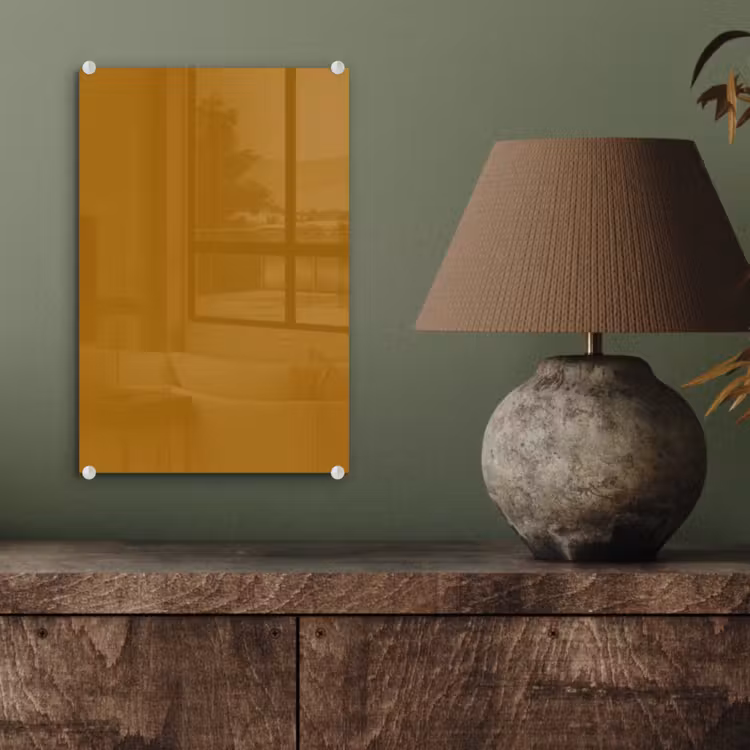 Glas schilderij - Ocre - Gold - Geel — 4