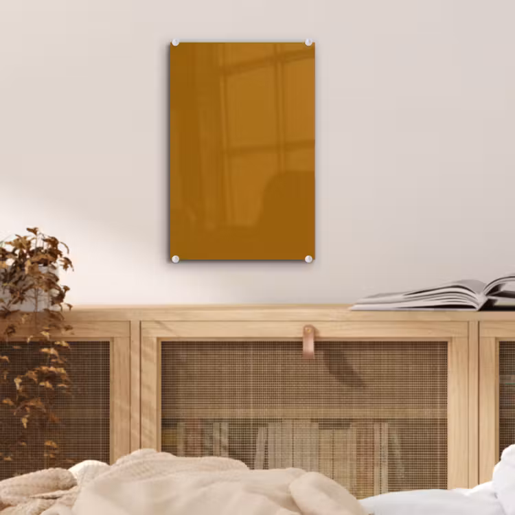 Glas schilderij - Ocre - Gold - Geel — 5