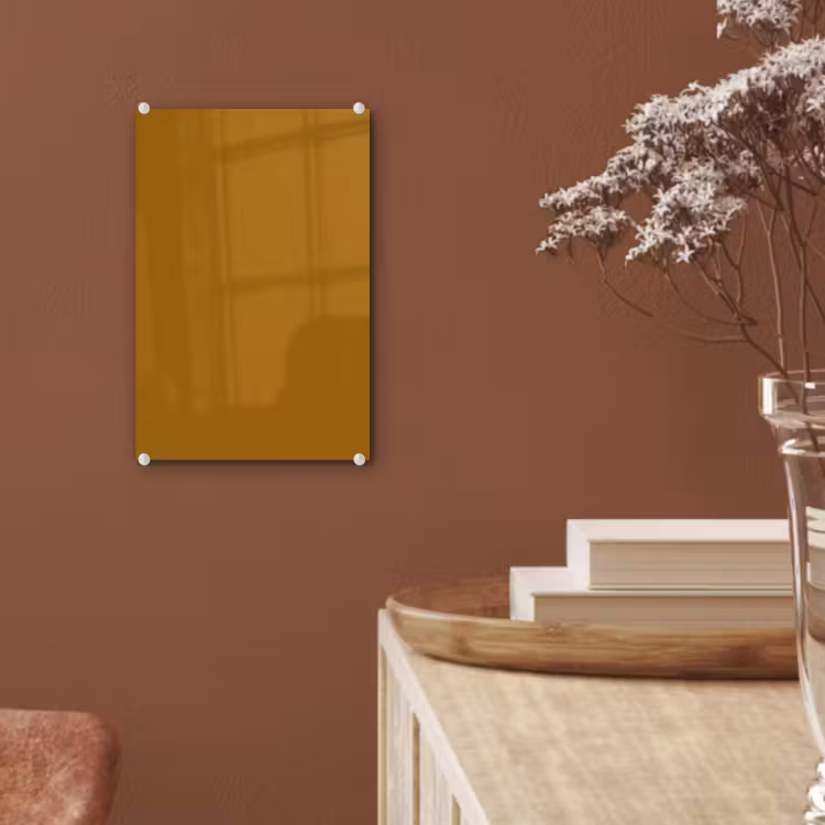 Glas schilderij - Ocre - Gold - Geel — 6