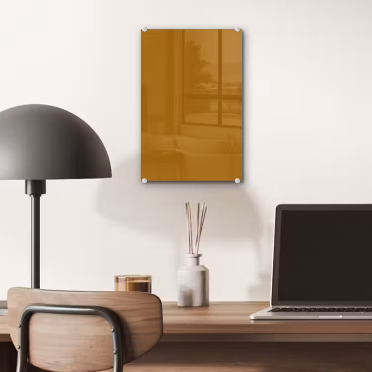 Glas schilderij - Ocre - Gold - Geel — 7