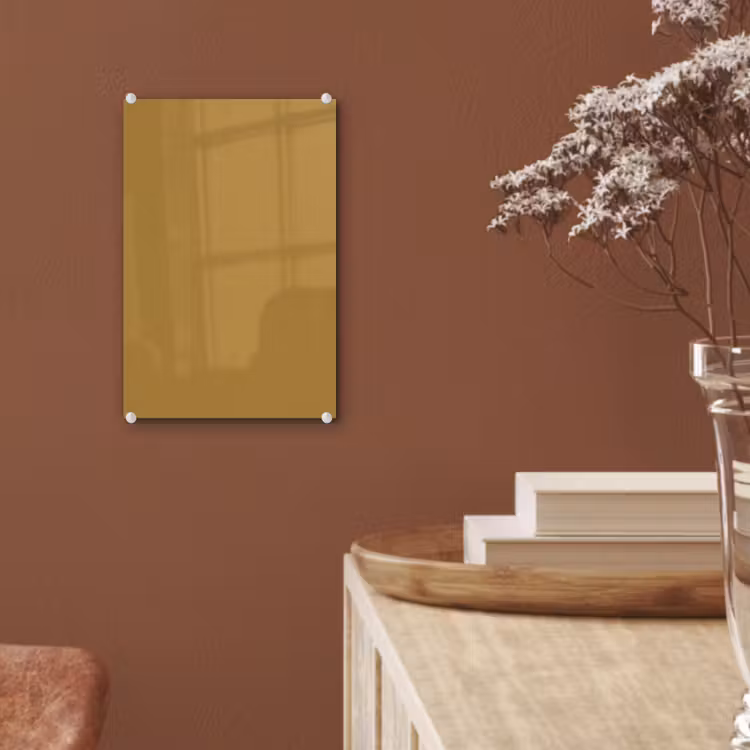 Glas schilderij - Rhythmic - Ochre - Geel — 6