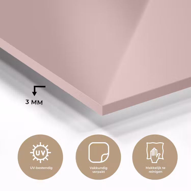 Glas schilderij - Soft - Blush - Roze — 3