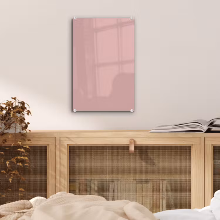 Glas schilderij - Soft - Blush - Roze — 5