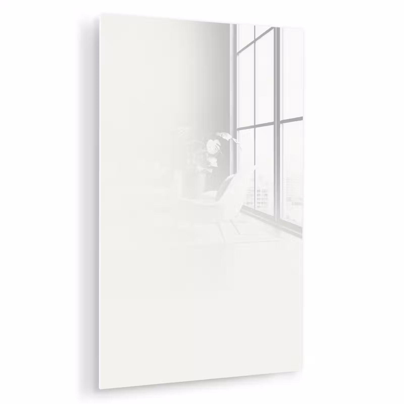 Glas schilderij - Pure - Alabaster - Wit — 1
