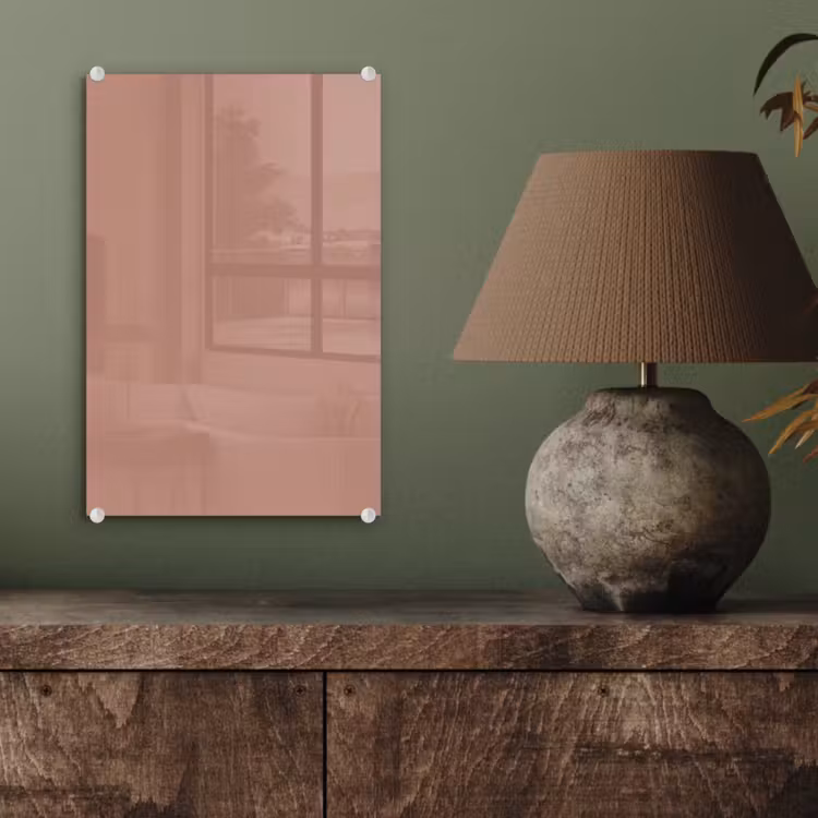 Glas schilderij - Earthy - Blusher - Roze — 4