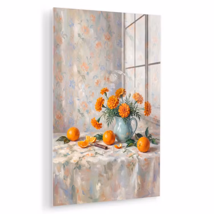 Glas schilderij - Eten - Oranje - Kunst — 1