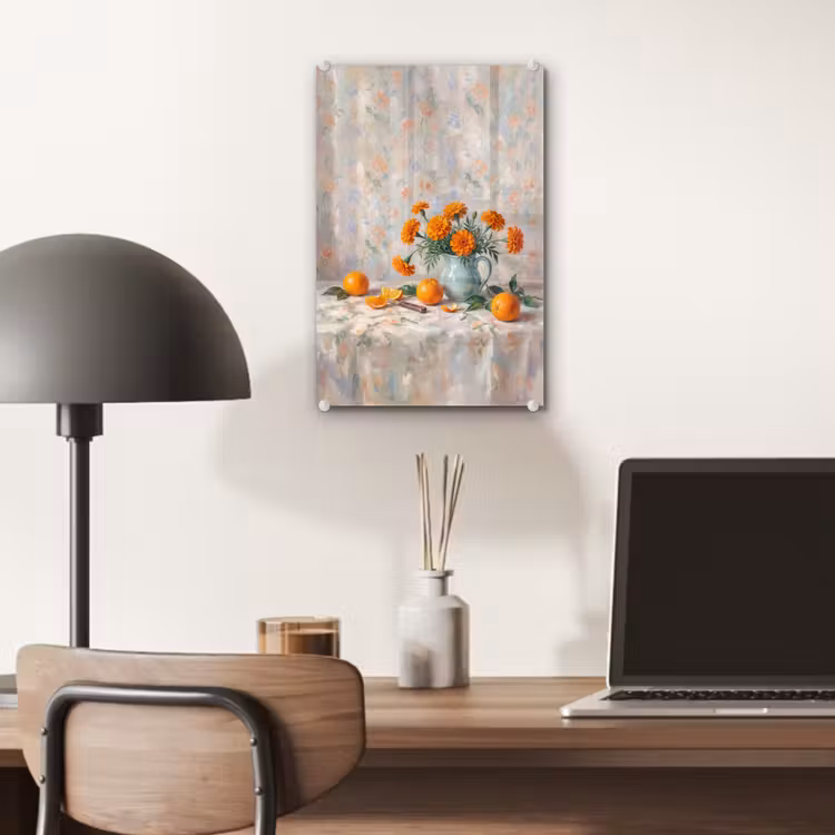 Glas schilderij - Eten - Oranje - Kunst — 7