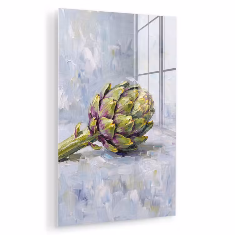 Glas schilderij - Eten - Artisjok - Modern — 1