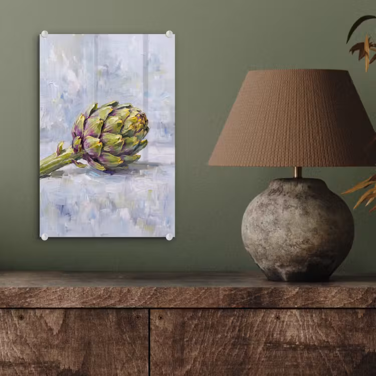 Glas schilderij - Eten - Artisjok - Modern — 4
