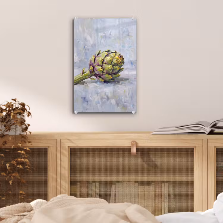 Glas schilderij - Eten - Artisjok - Modern — 5