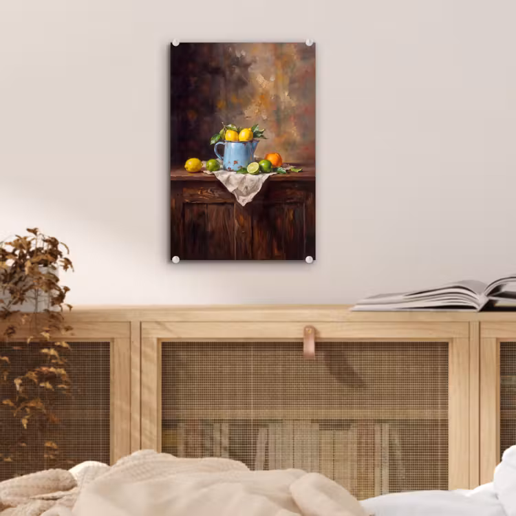 Glas schilderij - Eten - Stilleven - Klassiek — 5