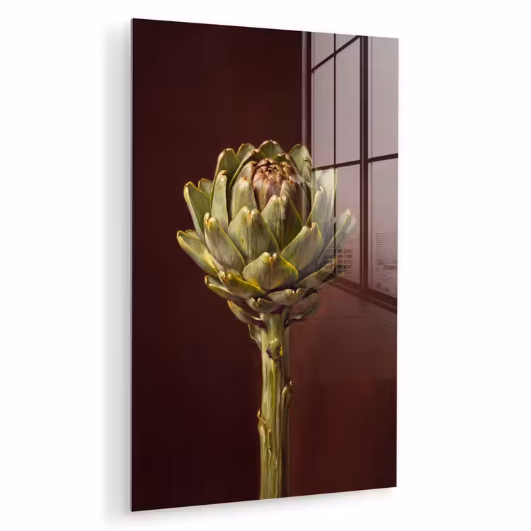 Glas schilderij - Groente - Artisjok - Groen — 1