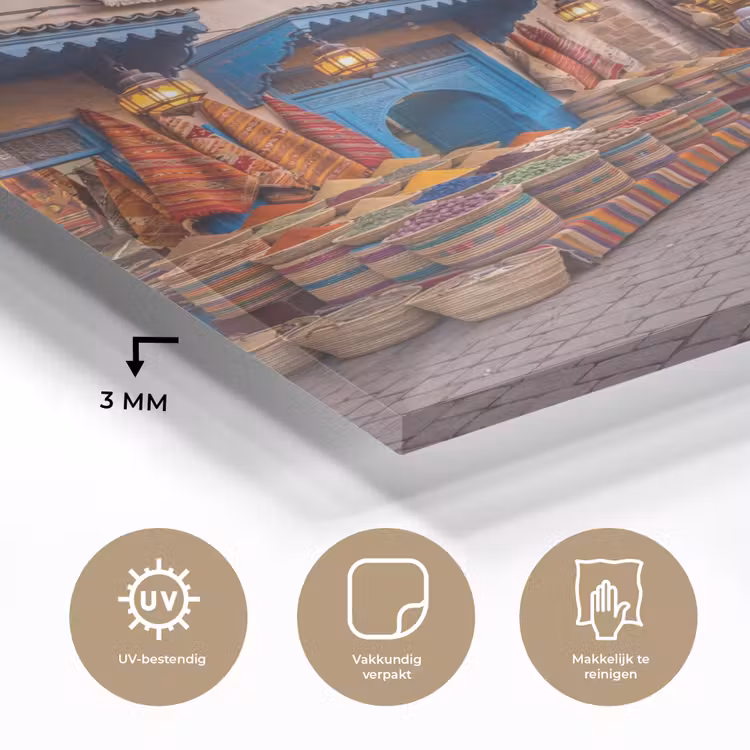 Glas schilderij - Markt - Oosters - Kleurrijk — 3