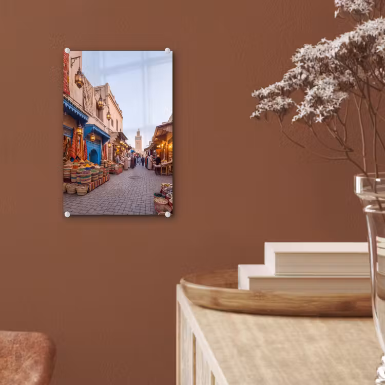 Glas schilderij - Markt - Oosters - Kleurrijk — 6
