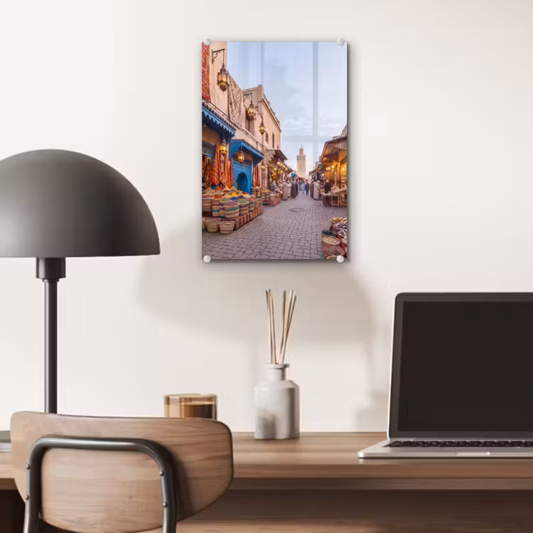 Glas schilderij - Markt - Oosters - Kleurrijk — 7