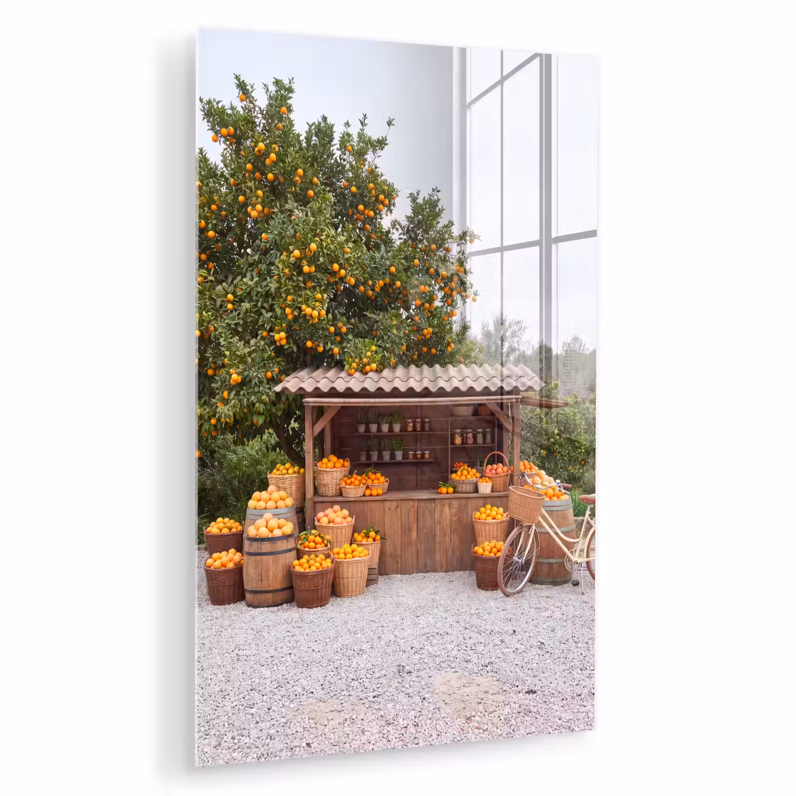Glas schilderij - Fruit - Markt - Landelijk — 1