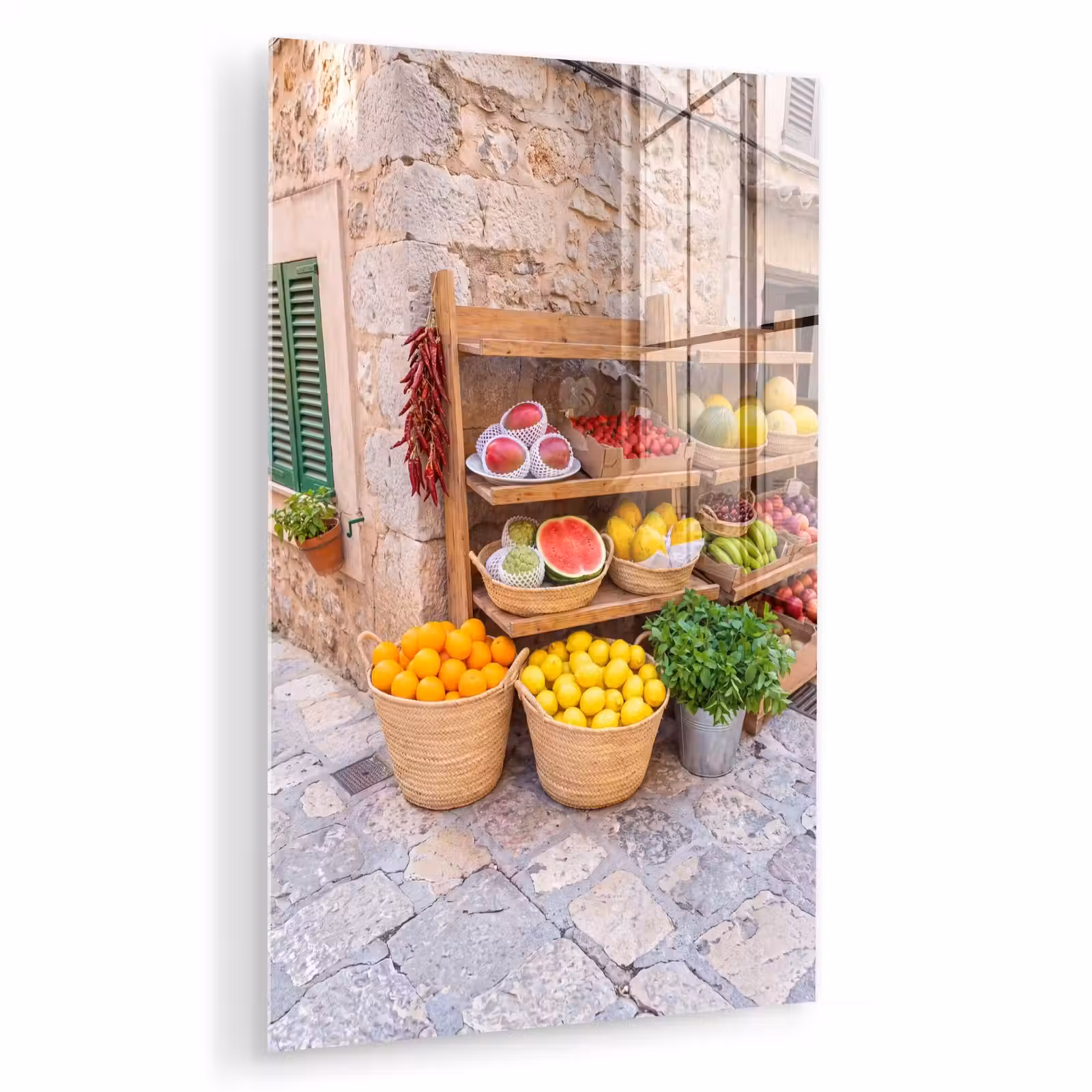 Glas schilderij - Fruit - Markt - Vers — 1