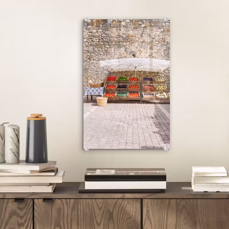 Glas schilderij - Eten - Markt - Vers — 2